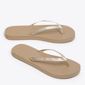 Tory Burch Metallic Leather Flip-flops